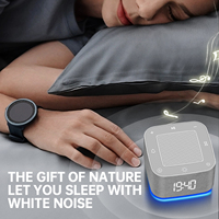 Witte Ruis Slaapmachine Slaapmiddel RGB Nachtlampje Slaapspeaker Wekker met Natuurgeluiden