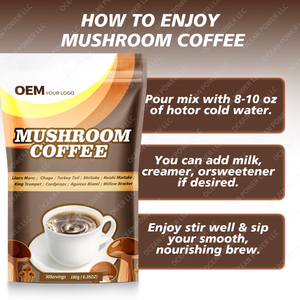 Oem nhãn hiệu riêng bán buôn đường miễn phí 100% tự nhiên Linh Chi sư tử bờm 10 trong 1 ngay lập tức nấm cà phê - Product Image 5