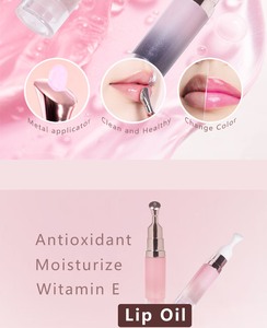 Aceite Labial Hidratante con Aplicador de Cerámica Metálica, Logotipo Personalizado, Cuidado de Labios, Maquillaje, Brillo, Color Cambiante - Product Image 6