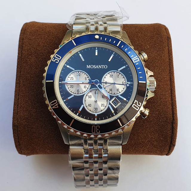 Wholesale Luxury Quartz Waterproof ODM Chronograph Watch Custom Ultra Thin Watch All Stainless Steel Men Watch