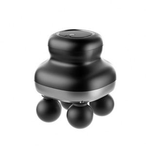 Pistolet de massage fascia sans fil à quatre têtes, mini, professionnel, à forte vibration, pour relaxation, avec écran LCD, pour le corps et le cou, musical - Product Image 5