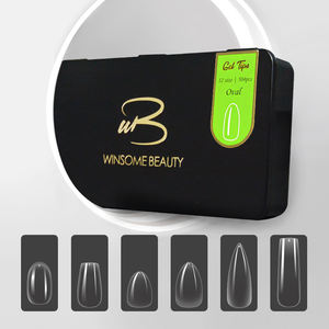 504 Uds. Ataúd <span class=keywords><strong>de</strong></span> etiqueta privada Stiletto cubierta completa transparente Gel suave X Puntas <span class=keywords><strong>de</strong></span> gelatina Prensa en tipo - Product Image 5