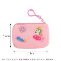 En gros Sanrioed Peluche Porte-Monnaie Dessin Animé Mignon Chat En Peluche Carte Sac Rose Argent Sac Sac De Rangement