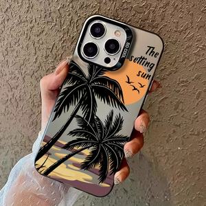 Custodia per telefono a <span class=keywords><strong>tema</strong></span> moto 16 Pro Max albero di cocco alla moda per Rock Pattern realizzata in resistente materiale TPU - Product Image 2