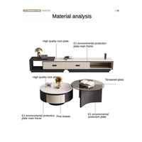 Support de table de télévision bon marché multifonctionnel au design minimaliste avec centre de table bon marché Prix de gros Meuble de meuble de télévision de luxe personnalisé