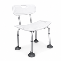 Chaise de douche réglable en hauteur en alliage d'aluminium blanc, siège de bain de sécurité pour personnes âgées et handicapées