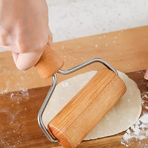 Hot bán nhãn hiệu nhỏ Baking Pastry bánh pizza bột con lăn bằng gỗ sồi bánh bao cán <span class=keywords><strong>Pin</strong></span> - Product Image 5