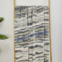 Plaid réversible de luxe en fausse fourrure de lapin effet marbré tie-dye, 100 % polyester, style nordique, écologique, épais, pour canapé