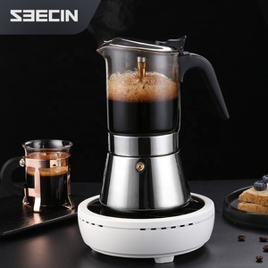 Fabrication <span class=keywords><strong>professionnelle</strong></span> de cafetière moka résistante à la chaleur, extraction uniforme, cafetière moka pour le camping - Product Image 2
