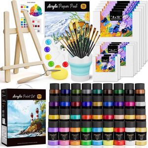 80 pièces Premium adulte Art Set toile acrylique fournitures professionnel brosse <span class=keywords><strong>chevalet</strong></span> tout-en-un cadeau bricolage <span class=keywords><strong>Kit</strong></span> de dessin - Product Image 1