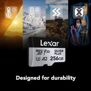 Tarjeta de Memoria <span class=keywords><strong>Lexar</strong></span> Professional SILVER PLUS para MicroSDXC UHS-I de 64 GB, 128 GB, A2, V30, U3, 4K, 256 GB, hasta 205 MB/s, Tarjeta Flash TF - Product Image 6