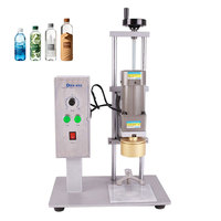 Machine de vissage semi-automatique DDX-450 réglable en hauteur pour bouteilles en plastique, bouteilles d'huile et pots de miel