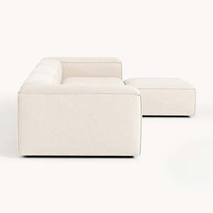 Divano Modulare in Tessuto con Poggiapiedi Sinistro e Destro, Stile Moderno Minimalista per Appartamenti, Soggiorno, Arredamento Morbido per la Casa - Product Image 6