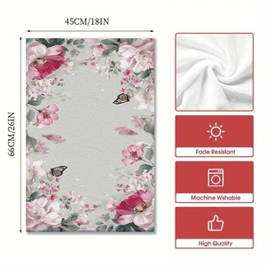 Cross-border digital printing household kitchen towels, dishcloths, <b>tablecloths</b>, decorative tea towels, plant and floral - Product Image 1