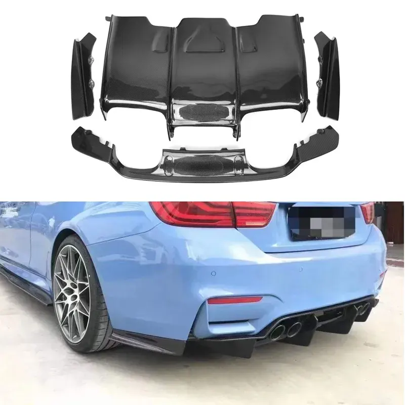 Carbon Fiber Rear Bumper M3 M4 Psm Styling Diffuser for Bmw F80 M3 Sedan F82 F83 M4 Rear Lip Protector 2014 - 2020