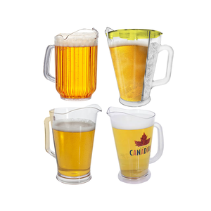 Bán Buôn trong suốt màu đen thủy tinh màu xanh bình <span class=keywords><strong>Polycarbonate</strong></span> 1140ml 1.5L nhựa <span class=keywords><strong>Jug</strong></span> Bar nhựa bia bình với xử lý - Product Image 3