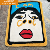Tapis de voyage personnalisé en forme de lettre célèbre de styliste, tapis de conception de Logo de marque, tapis fait à la main
