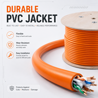 Cable Ethernet LAN CAT6 para Interiores, 1 Gbps, 250 MHz, con Conductor CCA y Separador Cruzado para Router y Switch