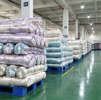 Tissu en microfibre tissé de qualité supérieure, teint, à motif brossé, anti-bouloches, résistant à l'abrasion, poids moyen, pour matelas et taies d'oreiller