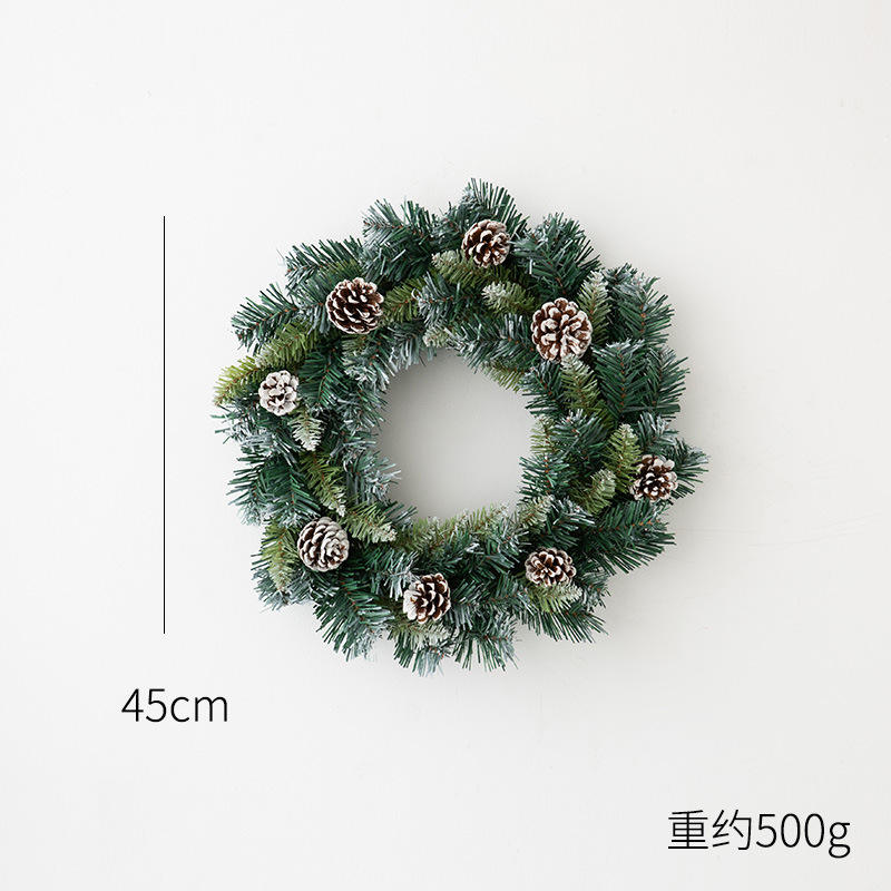 45cm white pine cone wreath/500g