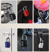 Cadenas à combinaison à 4 roues en alliage de zinc antivol avec LOGO personnalisé pour la sécurité des casiers de gym