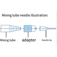 Adaptateur de buse de mélange dynamique industriel en plastique avec connecteur Luer Lock pour distributeur et mélangeur statique