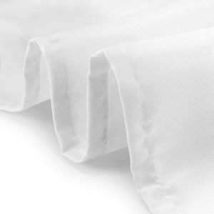 Nappe ronde ajustée en polyester blanc nappes de mariage pour événements vente en gros bon marché - Product Image 4
