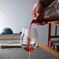 Carafe à vin conique en verre borosilicate de haute qualité pour vin rouge, emballage et logo personnalisés, forme sur mesure