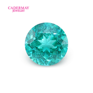 Cadermay prezioso Neon Paraiba ittrio alluminio <span class=keywords><strong>granato</strong></span> rotondo taglio brillante pietra gemma sfusa <span class=keywords><strong>granato</strong></span> sintetico con fessura - Product Image 1