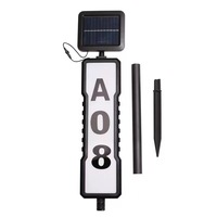 Lampe LED solaire de style pastoral à montage au sol, indice IP44, pour numéro de maison, idéale pour cour extérieure, pelouse et usage domestique, panneau indicateur