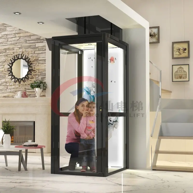 Customized Hydraulic 2-4 Floor Mini House Lift Elevators Villa Residential Lift Small Home Elevators For 2 Person