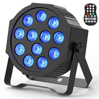 Projecteurs LED Par RGBW U`King à piles rechargeables avec 12 perles lumineuses pour mariages, bars, KTV, fêtes et scènes, avec télécommande