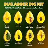 STEM Gem stone Bugs Toys Ausgrabungs-Science-Kits Künstliche 8 Insekten Harz 8 Insect Amber Digging Kit