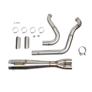 2-in-1 Edelstahl-Auspuffanlage für Harley <span class=keywords><strong>Softail</strong></span> Fatboy, Breakout, Street Bob, Slim, Low Rider, <span class=keywords><strong>Heritage</strong></span> Classic, Deluxe '18-'24 - Product Image 1