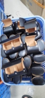 Boîte à montres de luxe de haute qualité à 2 emplacements, en cuir noir et marron avec doublure en daim, étui de rangement pour montres, sac de transport, emballage – Vente chaude