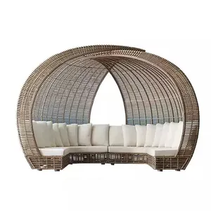 YASN şezlong dış mekan mobilyası havuz şezlong Daybed açık veranda Rattan hasır şezlong açık şezlong