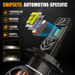 Liwiny Phụ Tùng Ô Tô Quảng Châu Đèn Xe Led Bóng Đèn Pha H4 9006 4 Mặt 360 Led H11 6000K - Product Image 2