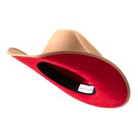 Chapeaux en feutre de laine en gros avec bord rouge, style Fedora, en feutre de lapin, personnalisables, nouvelle mode, OEM, ajoutez votre logo, sans droits de douane