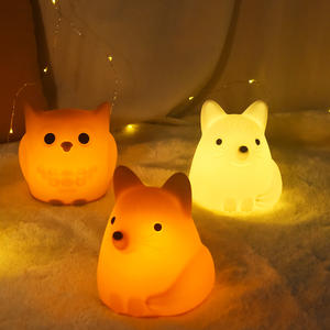 Luzes Led personalizadas Toque Bonito <span class=keywords><strong>Fox</strong></span> Night Light Lâmpada Animal Inteligente Dormir Silicone Night Light para Home Room Decor - Product Image 3