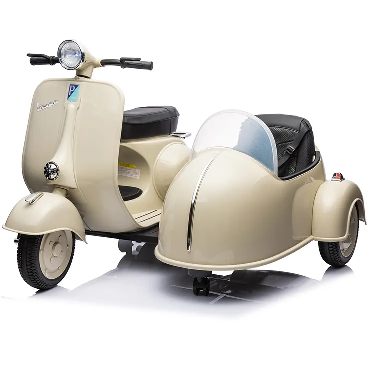 Vespa big tricycle double siège, moto électrique pour enfants, balade en jouet, nouveauté 2023
