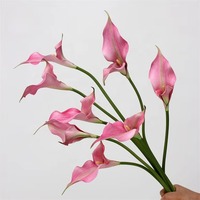 Décoration de mariage EVA 2 têtes fleurs de lys calla Real Touch fleurs de lys calla artificielles blanches