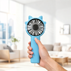 Ventilateur USB portable mini le plus vendu avec lumière, 5V 800mAh, ventilateur électrique rafraîchissant pour voiture, pliable, brumisateur d'eau - Product Image 1