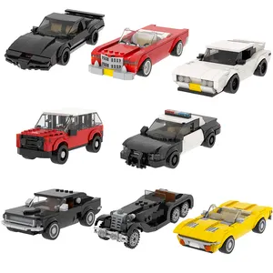 Coche deportivo convertible de los años 70, Coches Antiguos, Knight Rider, Ford Mustang, vehículo todoterreno, escuadrón, coche DIY, juguetes para niños
