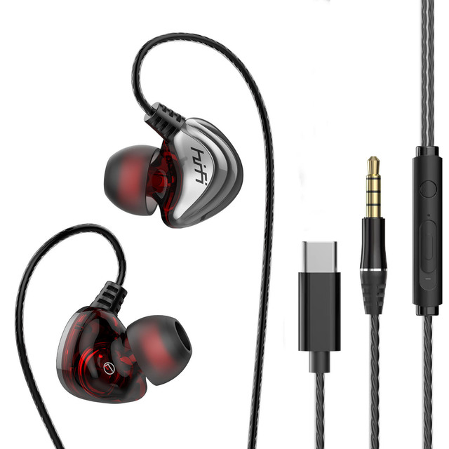 In-Ear Wired Headphones Bass for Mobile Phone Gaming Sports Features for Apple for Huawei Compatibilities 3.5mm Type-C