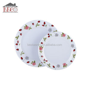 Plateau de luxe <span class=keywords><strong>en</strong></span> plastique mélamine, impression de fleurs rondes, europé<span class=keywords><strong>en</strong></span>, durable, <span class=keywords><strong>en</strong></span> <span class=keywords><strong>ligne</strong></span> - Product Image 2