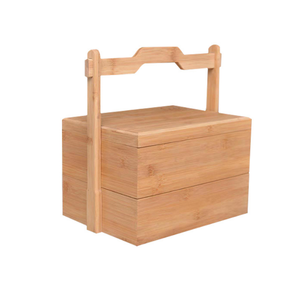 Bamboo wooden hand box Mid-Autumn Festival and Spring Festival gift box Double hand gift box