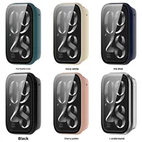 Étui de protection compatible ZH pour Mi Band 9 Pro avec verre trempé et matériau PC, protection intégrale pour montre, fabriqué en Chine