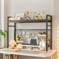 Étagère de salon moderne et minimaliste, bibliothèque en grille, étagères en bois multicouches pour bureau, table d'ordinateur pour étudiant avec panneau perforé