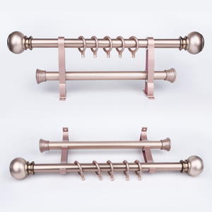 ชุดราวผ้าม่านคู่ขนาด28มม. สำหรับห้องอาบน้ำอลูมิเนียมแบบเรียบง่าย - Product Image 4