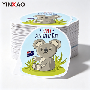Autocollants personnalisés en vinyle découpé imperméables motif kangourou et <span class=keywords><strong>koala</strong></span> mignons pour ordinateur portable, téléphone, bouteille d'eau, journal et décoration - Product Image 3
